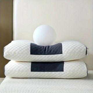1/2 Pcs Bedding Sleep Pillow Neck Pillow with Elasticity and Non Collapse Soft Neck Protection Sleeping Pillow Neck comfort